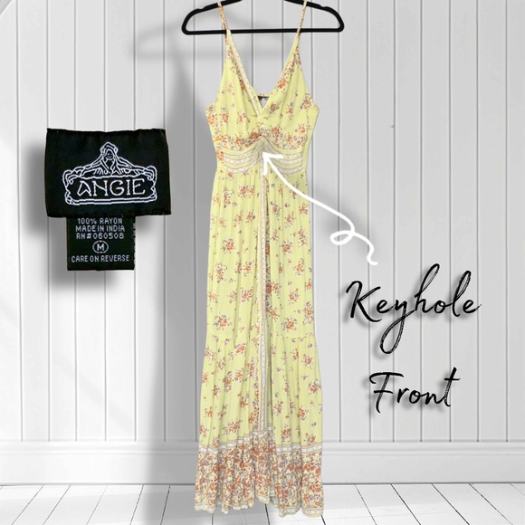 Angie - Twist Front Keyhole Maxi Dress, Medium - Picture 1 of 3
